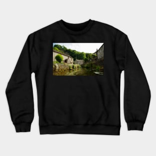 castleton derbyshire peak district village Crewneck Sweatshirt